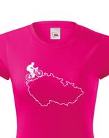 Dámské tričko pro cyklisty s mapou Čr