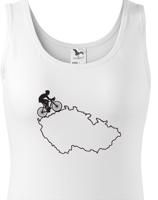Dámské tričko pro cyklisty s mapou Čr
