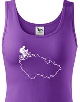 Dámské tričko pro cyklisty s mapou Čr