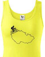 Dámské tričko pro cyklisty s mapou Čr