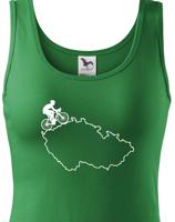 Dámské tričko pro cyklisty s mapou Čr