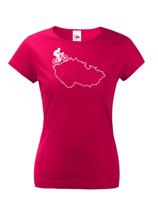 Dámské tričko pro cyklisty s mapou Čr