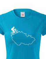 Dámské tričko pro cyklisty s mapou Čr