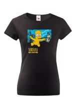 Dámské tričko pro fanoušky skupiny Nirvana - Bart