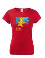 Dámské tričko pro fanoušky skupiny Nirvana - Bart
