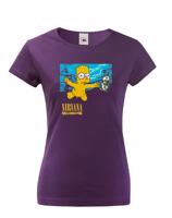 Dámské tričko pro fanoušky skupiny Nirvana - Bart