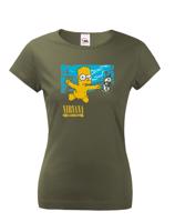 Dámské tričko pro fanoušky skupiny Nirvana - Bart