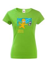 Dámské tričko pro fanoušky skupiny Nirvana - Bart