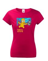 Dámské tričko pro fanoušky skupiny Nirvana - Bart