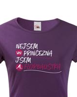 Dámské tričko pro florbalistky - Nejsem princezna jsem florbalistka