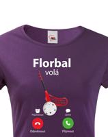 Dámské tričko pro florbalistky s potiskem florbal volá - dárek pro florbalistky