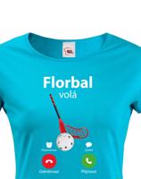 Dámské tričko pro florbalistky s potiskem florbal volá - dárek pro florbalistky