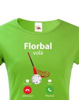 Dámské tričko pro florbalistky s potiskem florbal volá - dárek pro florbalistky