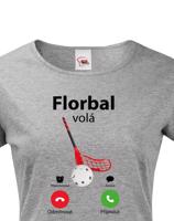 Dámské tričko pro florbalistky s potiskem florbal volá - dárek pro florbalistky
