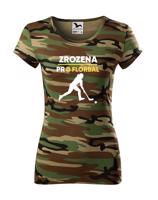 Dámske tričko pro florbalistky Zrozena pro florbal-dárek pro florbalisty