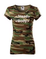 Dámské tričko pro IT a programátorky head body