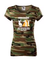 Dámské tričko pro kadeřnice Varování před úrazem