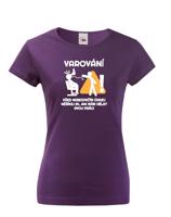 Dámské tričko pro kadeřnice Varování před úrazem