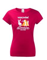 Dámské tričko pro kadeřnice Varování před úrazem