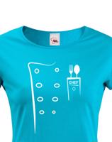 Dámské tričko pro kuchařku s imitaci rondonu - Triko Rondon