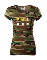 Dámské tričko pro milovnice vína s potiskem Uklidit - uvařit - víno