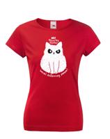 Dámské tričko pro milovníky koček s vtipným potiskem - No touchy touchy!