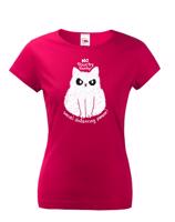 Dámské tričko pro milovníky koček s vtipným potiskem - No touchy touchy!