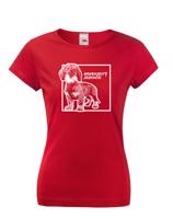 Dámské tričko pro milovníky psů s potiskem Hrubosrstý jezevčík - skvělý dárek