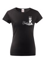 Dámské tričko pro milovníky psů s potiskem Husky - skvělý dárek