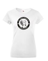 Dámské tričko pro milovníky psů s potiskem Vymarský ohař - skvělý dárek