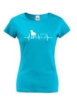 Dámské tričko pro milovníky psů s potiskem Vymarský ohař tep -  skvělý dárek