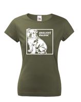 Dámské tričko pro milovníky zvířat - Anglický buldok 2