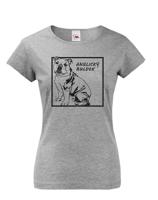 Dámské tričko pro milovníky zvířat - Anglický buldok 2