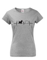 Dámské tričko pro milovníky zvířat - Bišon tep