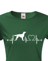 Dámské tričko pro milovníky zvířat - Irský setr tep