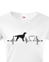 Dámské tričko pro milovníky zvířat - Irský setr tep