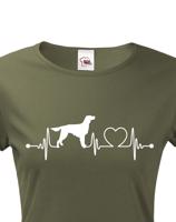 Dámské tričko pro milovníky zvířat - Irský setr tep