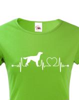 Dámské tričko pro milovníky zvířat - Irský setr tep
