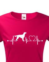 Dámské tričko pro milovníky zvířat - Irský setr tep