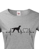 Dámské tričko pro milovníky zvířat - Irský setr tep