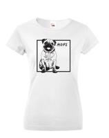 Dámské tričko pro milovníky zvířat - Mops