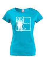 Dámské tričko pro milovníky zvířat - Papillon  - dárek na narozeniny