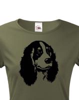 Dámské tričko pro pejskaře nebo myslivce s motivem Kokršpaněla