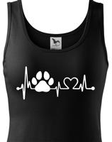 Dámské tričko pro pejskařky Tep pejska - skvělý dárek