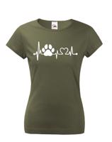 Dámské tričko pro pejskařky Tep pejska - skvělý dárek