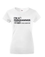 Dámské tričko pro programátory Jsem programátor