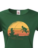 Dámské tričko pro rybářku s potiskem mořské panny