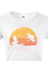 Dámské tričko pro rybářku s potiskem mořské panny