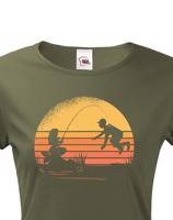 Dámské tričko pro rybářku s potiskem mořské panny