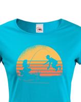 Dámské tričko pro rybářku s potiskem mořské panny